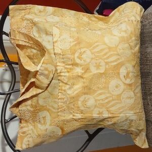 Yellow Cream Reindeer hand stitched Christmas shoulder bag